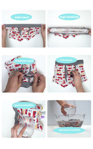 Lots de sous-vêtements pour garçons en coton doux, motifs dinosaures, camions, requins, pour bébés, tout-petits et enfants, sans étiquettes - Product Image 6