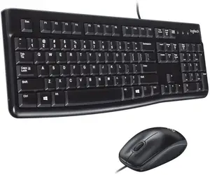 2023 tastiera personalizzata russa originale Logitech MK120 Set Combo Mouse tastiera cablata