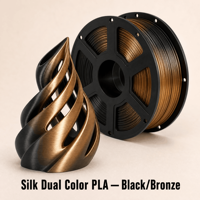 Fil PLA soyeux pour impression 3D, double couleur, 1,75 mm, pour impression effet soie