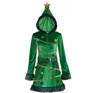 Minivestido <span class=keywords><strong>de</strong></span> Navidad para Fiesta, Disfraz <span class=keywords><strong>de</strong></span> Cosplay <span class=keywords><strong>de</strong></span> Árbol <span class=keywords><strong>de</strong></span> Navidad para <span class=keywords><strong>Mujer</strong></span> Adulta, con Capucha y Mangas Largas, <span class=keywords><strong>de</strong></span> <span class=keywords><strong>Santa</strong></span> <span class=keywords><strong>Claus</strong></span> - Product Image 3