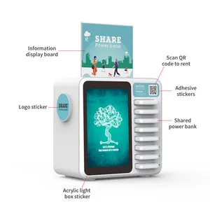 Draagbare Telefoonoplaadkiosken Power Bankhuur Met Pos Tap Of Qr Scan Voor Publiek En Pubs