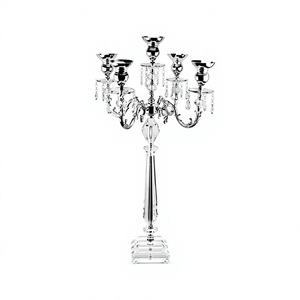 Handmade Acrylic And <b>Crystal</b> Candelabra Excluisve Quality Customized Size Candle <b>Stand</b> For Wedding Candelabra Use - Product Image 1