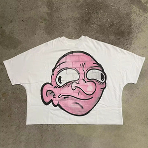 High Quality 300 GSM Heavy Weight <b>Box</b> Fit 100% Cotton <b>Drop</b> Shoulder Oversized Cropped Boxy T Shirts for Men - Product Image 2