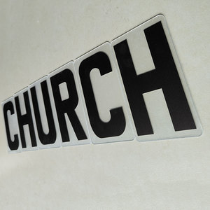 Panneau d'affichage extérieur pour <span class=keywords><strong>église</strong></span>, lettres interchangeables pour panneau de trottoir, kits de remplacement de lettres - Product Image 1