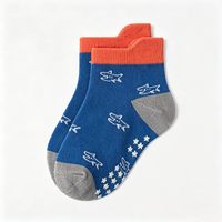 Chaussettes antidérapantes pour tout-petits de 0 à 5 ans, motif rayé, respirantes, écologiques, hiver, en mélange coton/nylon/spandex, sans couture