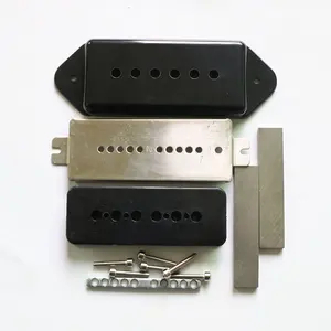 Donlis Quality Single Coil Alnico 5 Magnet D90 Dog Ear Guitar Pickup Kits with Nickel Silver Baseplate in 50/52mm