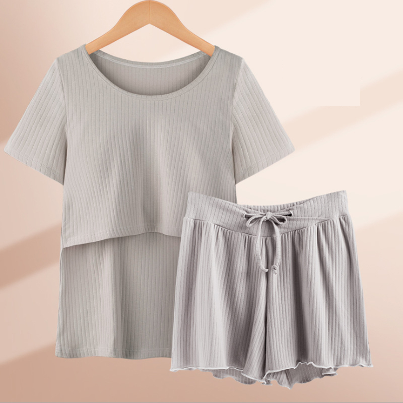 Gray shortsleeve set