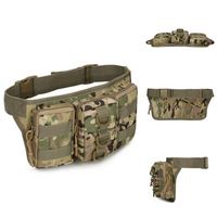 Organisateur de matériel de pêche multifonctionnel, sac de taille en nylon léger de style sportif et outdoor pour hommes, tactique