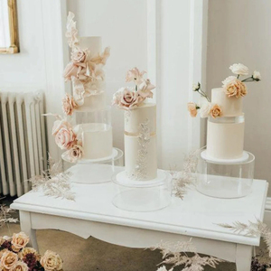 Mới hiện đại Vòng <span class=keywords><strong>Acrylic</strong></span> bánh tách vuông đám cưới rõ ràng <span class=keywords><strong>Acrylic</strong></span> bánh tách - Product Image 5