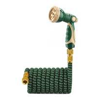 Tuyau d'arrosage rétractable Dida GH-001 extensible avec buse de couleur élégante et 10 modes de pulvérisation réglables, anti-fuite et anti-éclatement