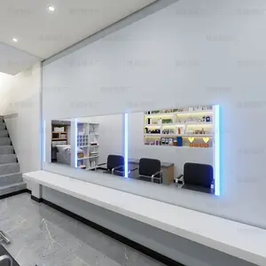 现代智能室内装饰壁挂式理发店，带发光二极管灯101*80*3面部美容玻璃
