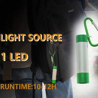Porte-clés LED télescopique en alliage d'aluminium Mini lanterne de poche