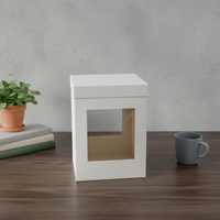 Boîte à gâteau ronde en papier recyclé avec emballage cadeau de luxe 10x10x12cm