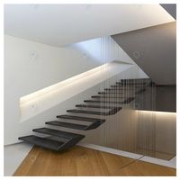 Prima Freitragende Schwebetreppe Moderne Versteckte Stützsysteme Schwebende Treppe Massivholzstufen