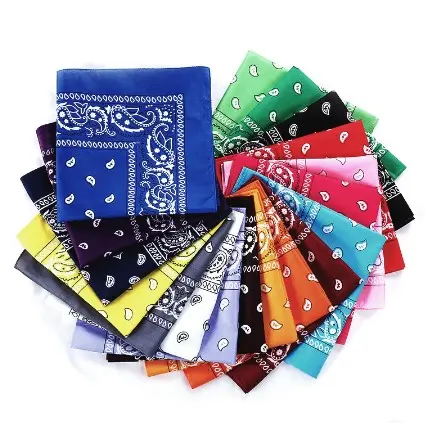 Factory custom printed bandana 100%cotton 22x22inch fashion headbands