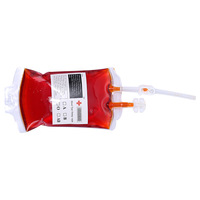 Sac de sang d'Halloween à double tube 350 ml, poche à boisson, jus concentré, pack énergétique, accessoires de vampire, sac en PVC, fournitures de fête