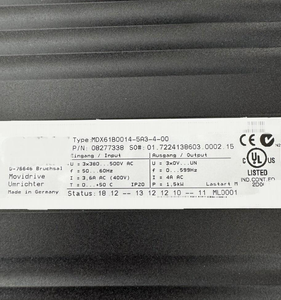 ยูโรไดรฟ์ Mdx61b0014-5a3-4-00 โมวิไดรฟ์ บี ไดรฟ์ ซิงเกิล 1.5 กิโลวัตต์ ตัวแปลงความถี่อินเวอร์เตอร์ 0-200 เฮิรตซ์ 220-500 โวลต์ เอซี ของแท้ทั้งหมด - Product Image 4