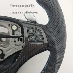 พวงมาลัยหนังคาร์บอนไฟเบอร์แบบเจาะรู รุ่นใหม่ สำหรับรถยนต์ BMW E90 E91 E92 E93 ซีรีส์ 3 - Product Image 5
