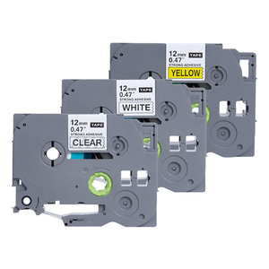 Weemay Schwarz auf Weiß 18mm Laminiertes starkes Klebe etiketten band Kompatibel Tze-s241 Tzes241-Druckerband für Brother-Drucker - Product Image 6