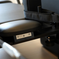 Reformer Pilates en aluminium noir mat avec rail complet et accessoires complets, lit de base professionnel pour studio