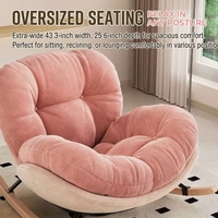 Nouveau fauteuil inclinable individuel doux et confortable, style crème nuage rose, pour balcon, salon, idéal pour la détente des jeunes filles