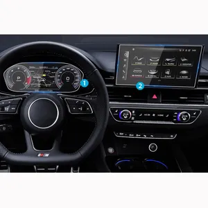 Auto-Spieler-Aufkleber für Audi S4 2023 Navigation GPS gehärtetes Glas Berührungsbildschirm-Schutzfolie Autoinnenzubehör
