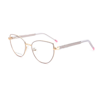 Montures de lunettes optiques classiques légères en métal, style œil de chat, pour lunettes de lecture
