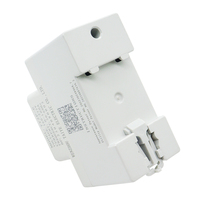 Meteran Daya Digital Satu Fasa AC Din Rail 4in1 Elektronik KWh/Volt/Amp/Watt 0~100A AC160-270V 220V Supply 80x37x66mm