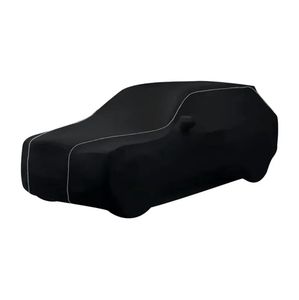 Design personnalisé avec logo et modèles anti-poussière velours élastique intérieur bâche de <span class=keywords><strong>voiture</strong></span> de qualité supérieure extensible - Product Image 3