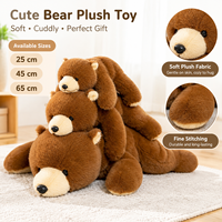 Ensemble de jouets en peluche OEM Panda couché et Ours polaire, animaux en peluche doux et moelleux, décoration d'intérieur, cadeau pour enfants, poupée