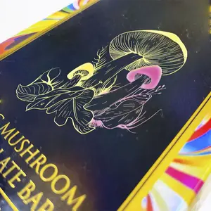 Luxury Custom Magic Paper Mushroom Chocolate Bar Packaging Box Microdosing Shrooms Bar Box Chocolate Gift Box