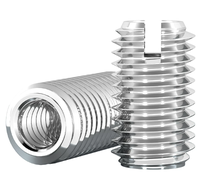 ANSI Certified M3 Stainless Steel Fully Threaded Thread Insert Nut Polished Finish High Quality Adapter Screw Slotted Drive 1