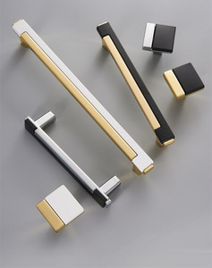 Modern Simple Furniture Cabinet Handle Kitchen <strong>Drawer</strong> Zinc Alloy Double Tone Wardrobe Bedroom Bathroom Mall - Product Image 2