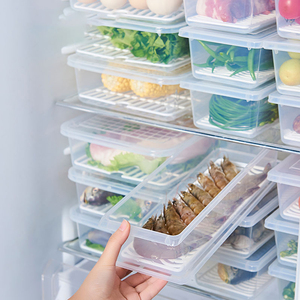 plastic container storage box refrigerator Plastic Food fish Storage Container with Lids for Refrigerator Crisper