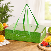 Boîte d'emballage de fruits personnalisée, créative, portable, pliable, avec couvercle transparent, pour raisins verts, légumes verts, boîte cadeau