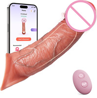 App-gesteuerter Realistischer Dildo-Vibrator für Frauen Bluetooth-Fernbedienung Realistische Hauttextur Sexspielzeug für Paare