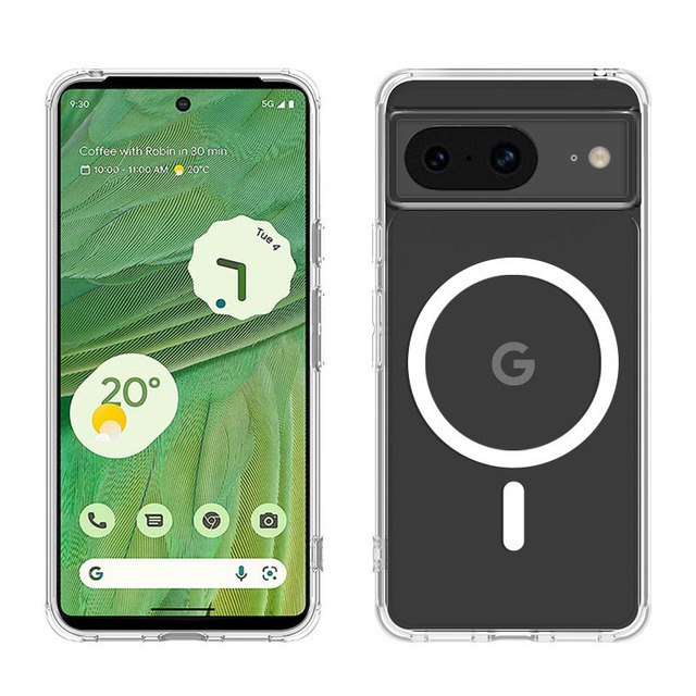 For Google Pixel 10 10 PRO 10 PRO XL 9 9A 9A PRO 8A 7A Pro TPU PC Transparent Shockproof Magnetic Phone Protective Cover Case