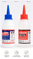 Colle liquide blanche et transparente non toxique de 125 ml, multi-usages, pour l'école, l'artisanat, le papier, le bois, le tissu, la fabrication de slime DIY
