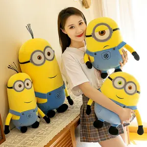 High Quality Kawaii a-Minnion Soft Plush Toy Creative Kevin Bob Stewart Yellow Stuffed Doll Hugging Pillow