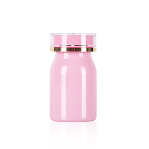 Customized Pink Black Capsule Bottle Pharmaceutical Packaging PET <b>Plastic</b> Bottle Pill <b>Jar</b> For Health Products With CRC Screw Cap - Product Image 4