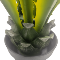CHUANGFA 110cm Arbre artificiel d'Agave en fer vert à bords jaunes pour la décoration de bureau pour les anniversaires et les pâques en PE