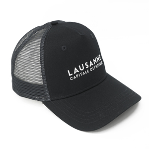 Individuelles Design Ihres eigenen Stick logos 5 Panel Black Baseball Mesh <span class=keywords><strong>Trucker</strong></span> Style Hut kappe - Product Image 4