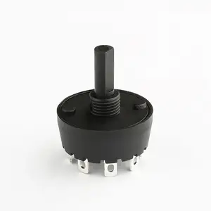 T125 6A 250V 9 pin 8 Position Round Selector Rotary Switch for Electrical Rice Cooker Toaster Oven