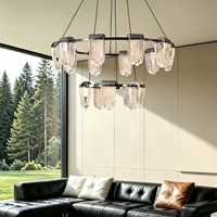 Lampe suspendue ronde en verre minimaliste moderne de luxe, style nordique simple, lustre pour restaurant