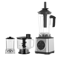 Robot culinaire et mixeur électrique 4-en-1 en acier inoxydable pour cuisine, avec fonction centrifugeuse et mixeur à smoothies