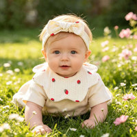 Nouvel ensemble de bavoirs floraux pour enfants, bavoir bébé en tissu crêpe de coton absorbant l'eau pour poudre en profondeur, et ensemble bandeau nouveau-né