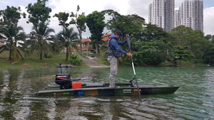 Yak Outdoor 13ft <span class=keywords><strong>Solo</strong></span> Skiff <span class=keywords><strong>Kayak</strong></span> de mer motorisé à grande vitesse avec grande maniabilité de stockage Conception de performance pour le surf - Product Image 6