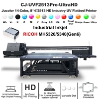 Imprimante UV Jucolor 2513, 14 couleurs, Ricoh Gen6, impression UV à haute résolution, 5/10/15/20/30 mm, imprimante jet d'encre UV industrielle pour bois, métal