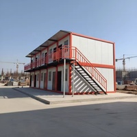 Bâtiment de bureau moderne préfabriqué en panneaux sandwich modulaires, conteneur à deux étages, pour hôtel, chantier, camp de travail