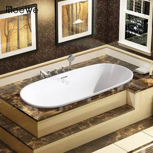 Freistehende Badewanne aus weißem Acryl, modernes Design, Stand-Whirlpool für Hotel- oder Heimbadezimmer - Product Image 6